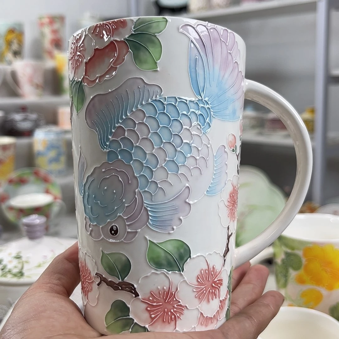 手绘高温釉下彩陶瓷