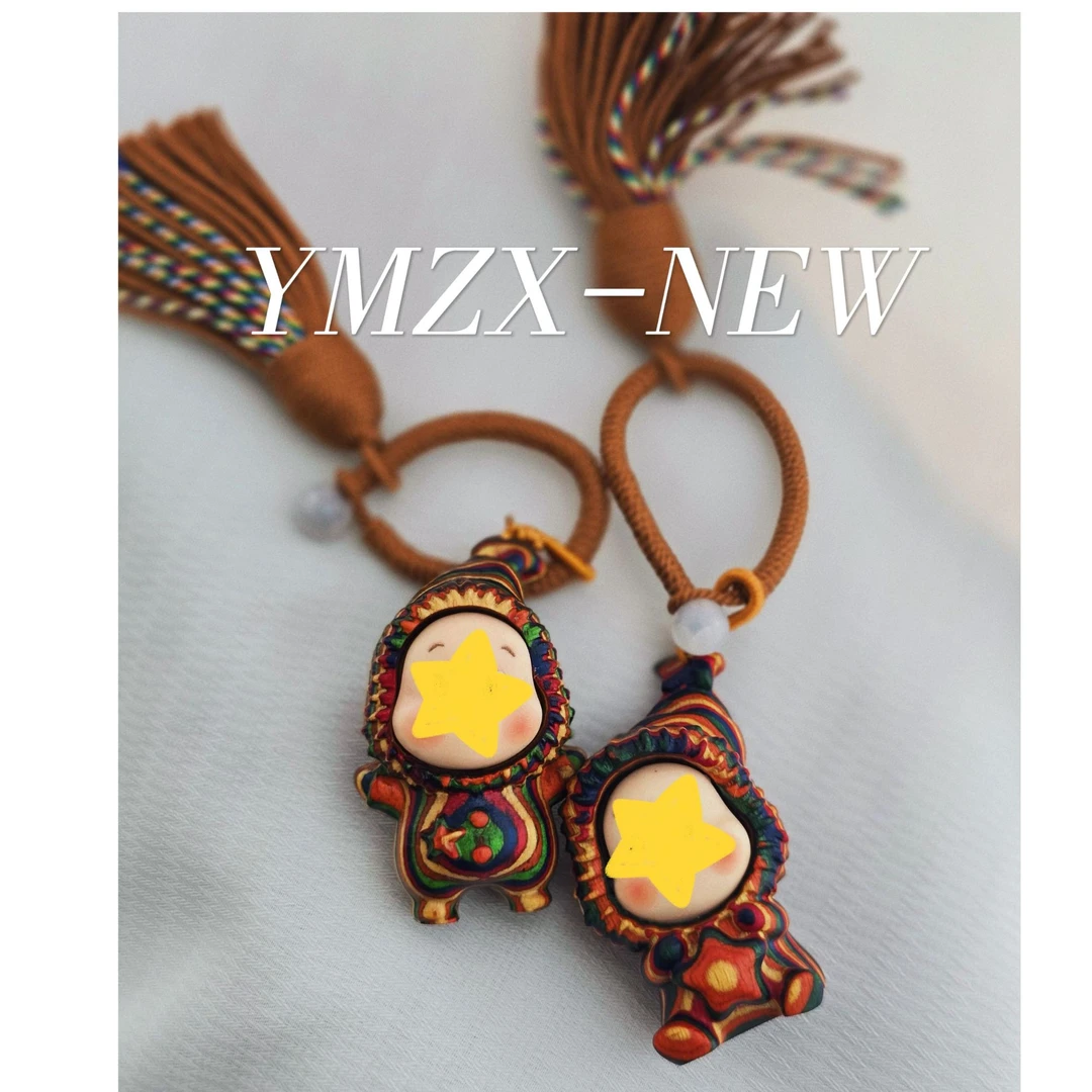 【圣诞款】实木彩色玩偶彩虹木仔仔挂件包挂钥匙挂