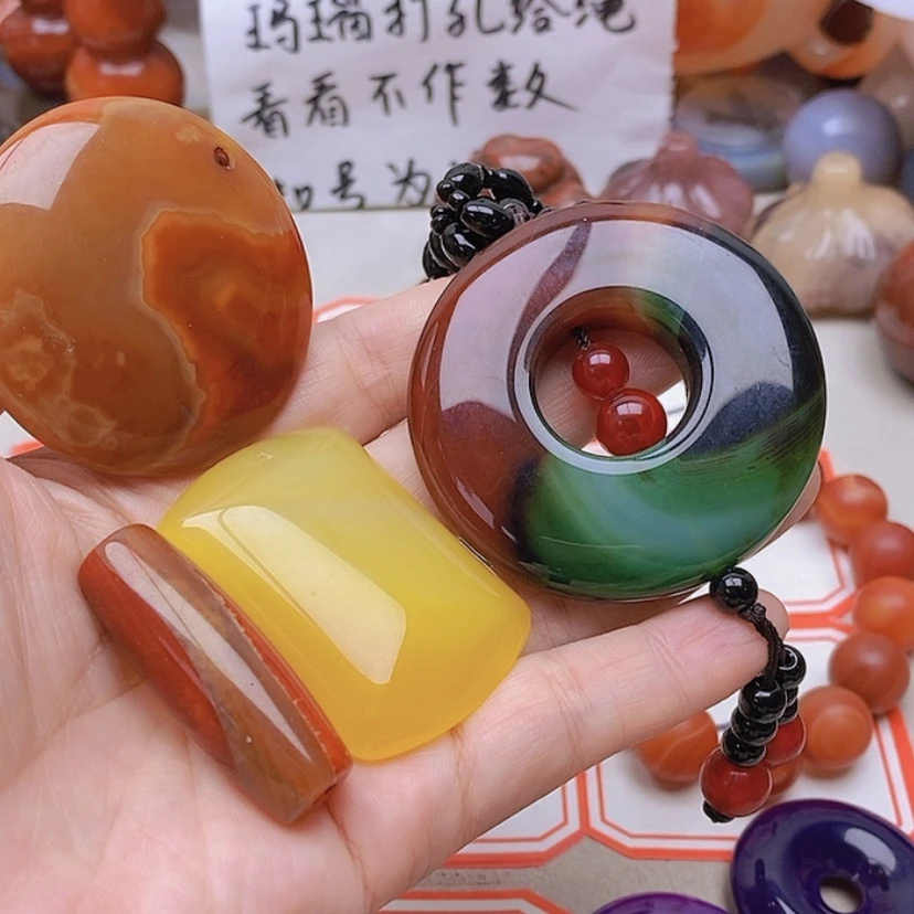 【闪购商品】未镶嵌玛瑙/玉髓珠宝半成品夜*客