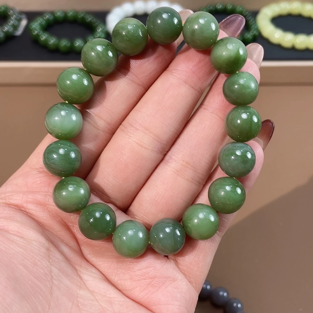 和田玉（碧玉）手链未镶嵌