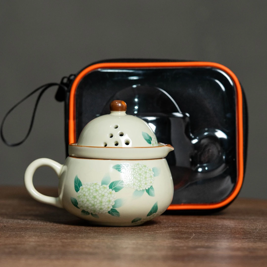 便携旅行茶具一壶一杯户外茶具套装带收纳包 1515