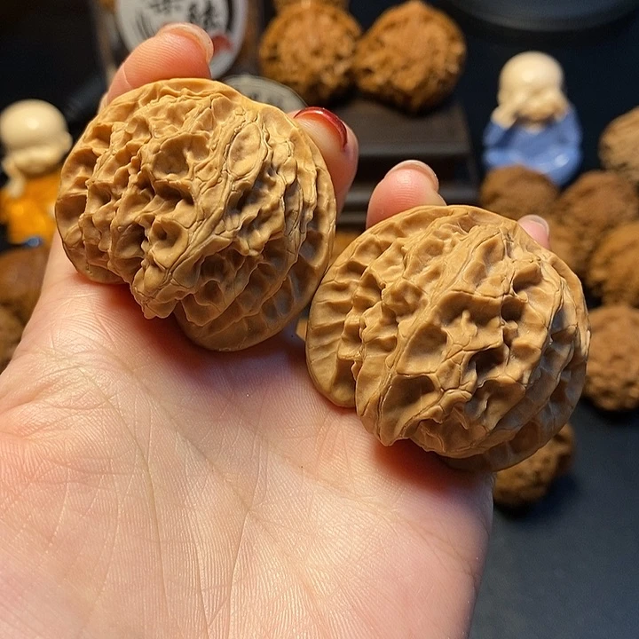 文玩核桃把件3号练手对42尺苹果园不退不换