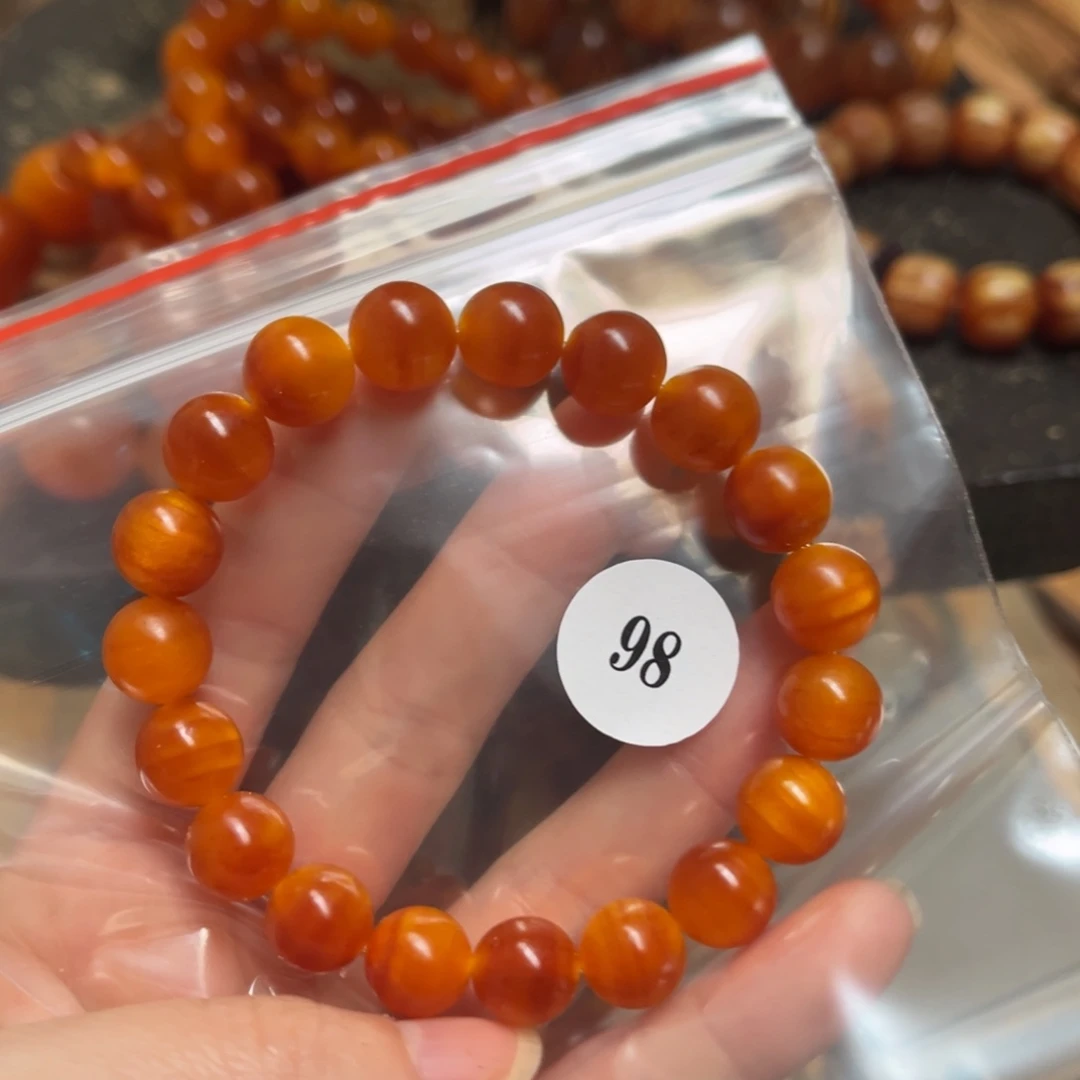 转***竹松木（琥珀木）手串/手链98号1.1包浆