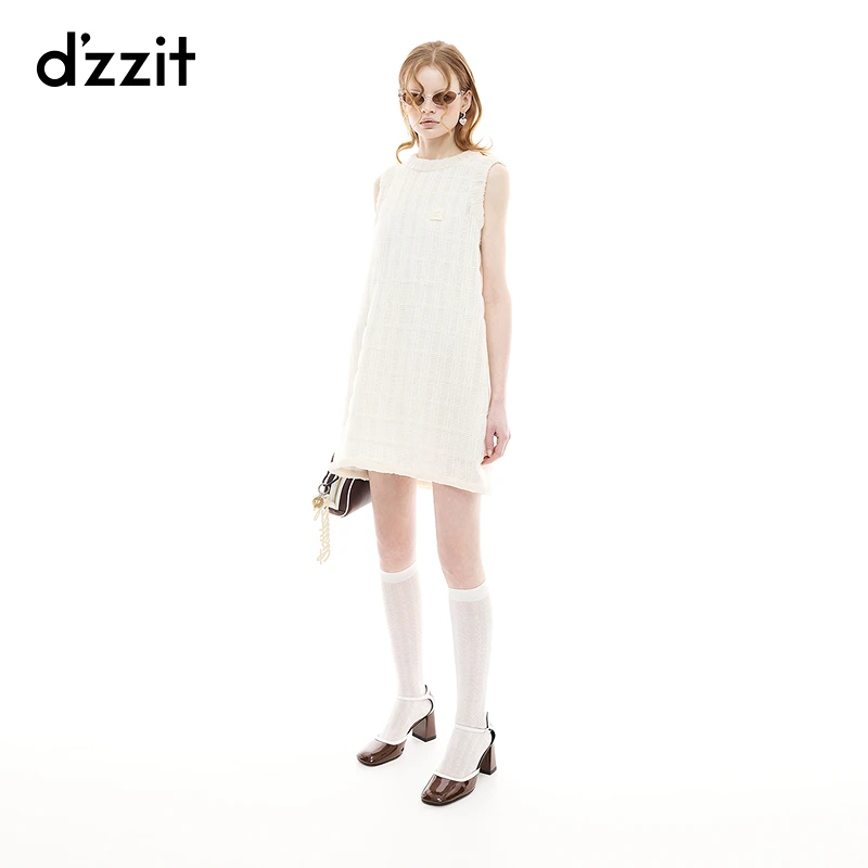 【商场同款新品】dzzit地素连衣裙25秋少女风网纱背心裙子女3J3O311