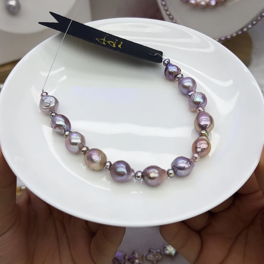 银S925镶嵌淡水珍珠耳饰