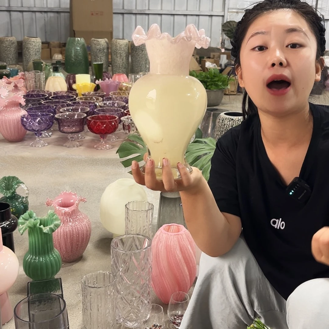 水晶玻璃花瓶琉璃玉色