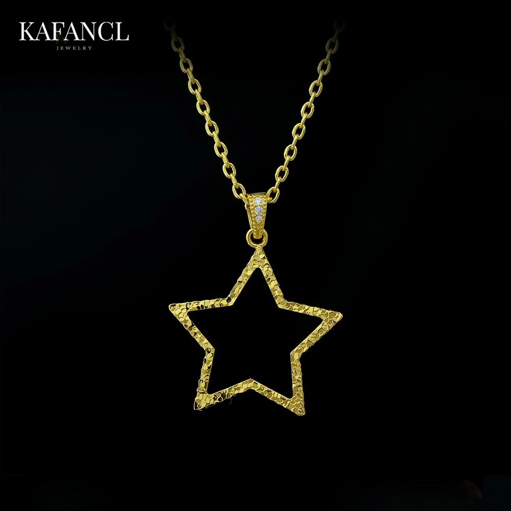 红楼  镀K金 碎冰冰五角星轻奢百搭女项链 ZR-B685