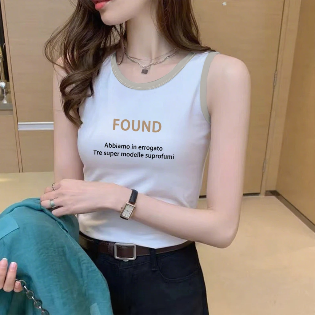 纯棉背心女夏季新款韩版内搭外穿百搭显瘦遮肉印花背带无袖上衣