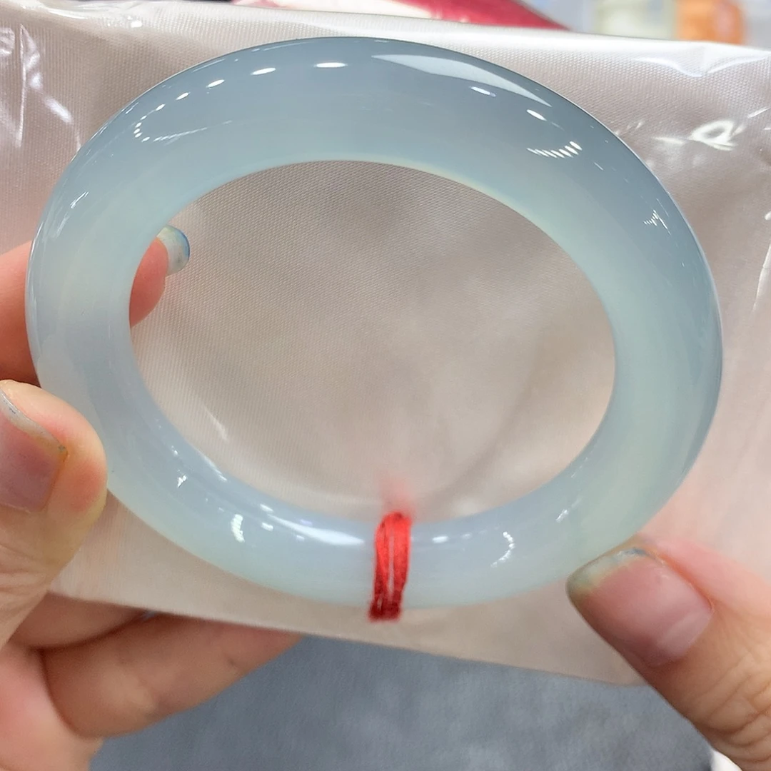 翡翠未镶嵌手镯54.2圆条