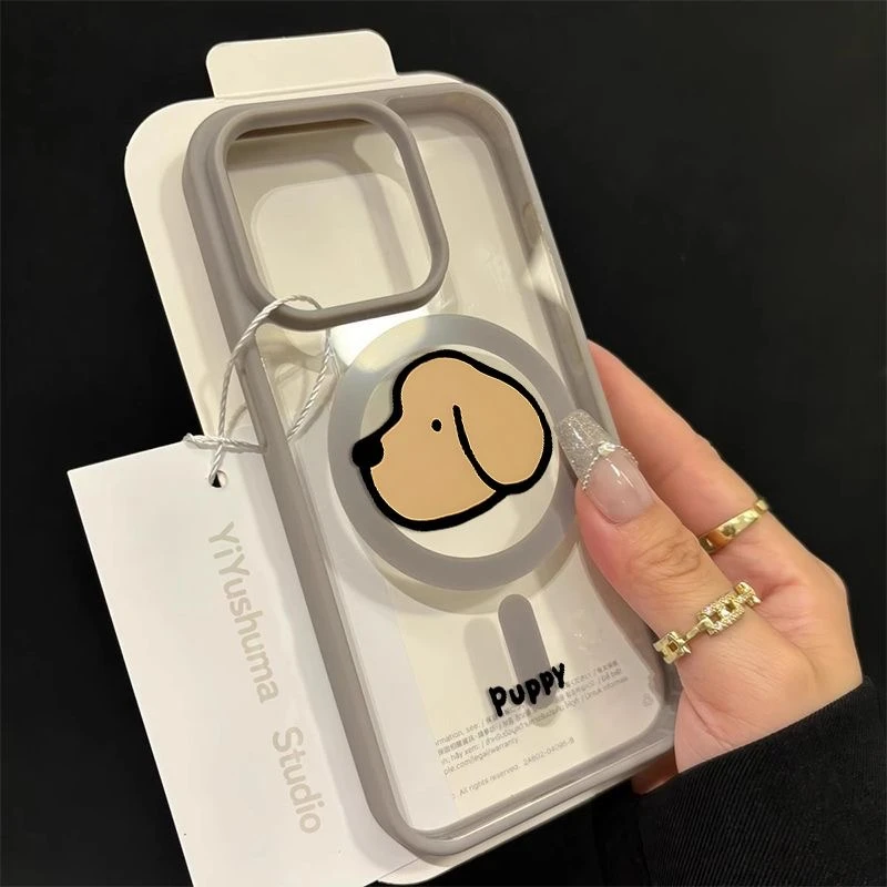 黄色小狗适用苹果16Pro手机壳13保护壳15磁吸14防摔12软套11小众