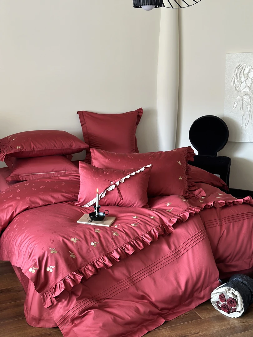 樱为有你-新疆长绒棉法式提花全CR工艺款刺绣