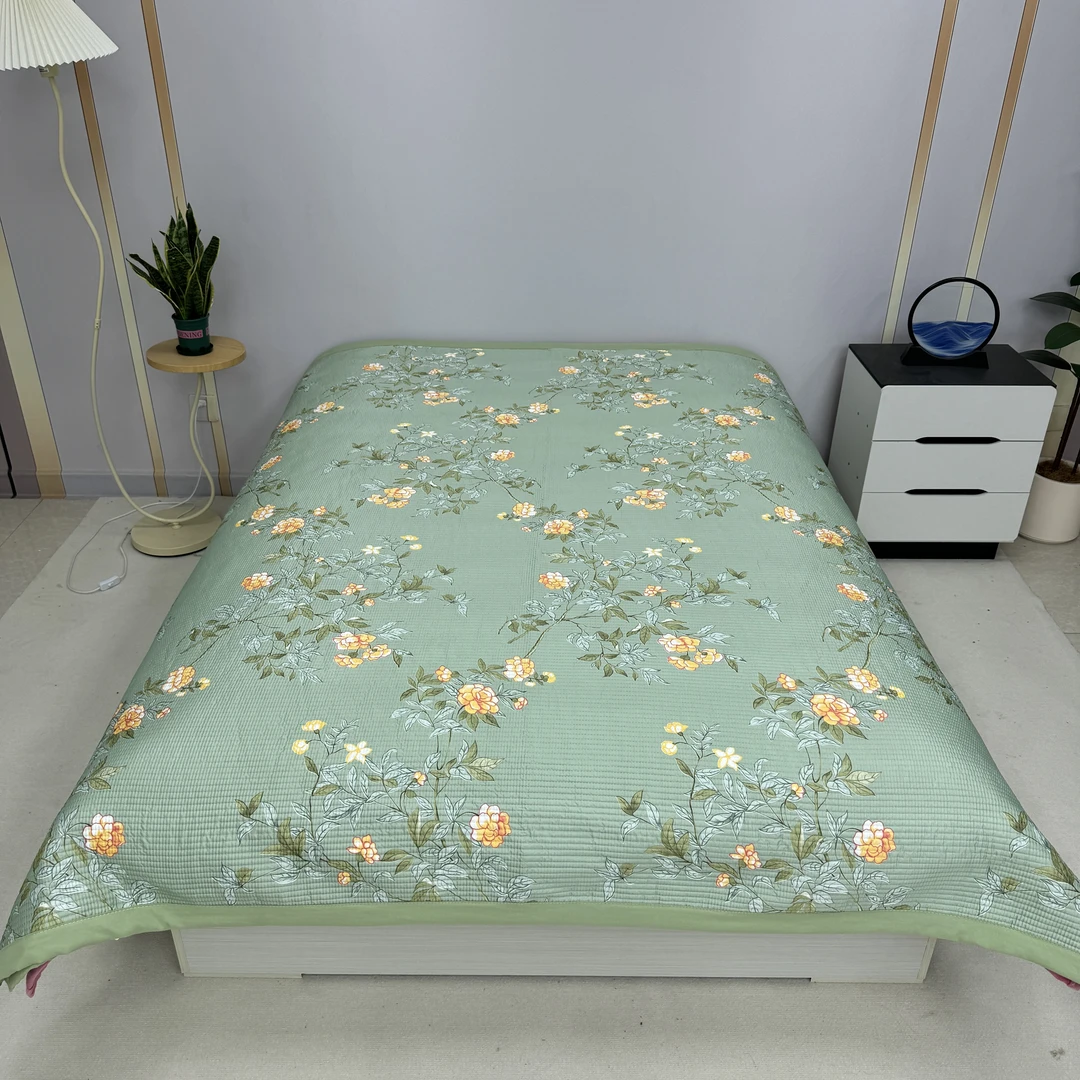 陌上花开200*230cm（±5）双人床盖加厚柔软亲肤防滑可水洗防滑