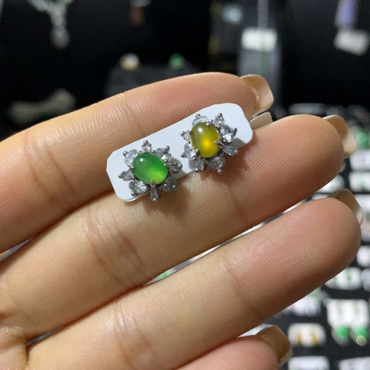 翡翠银S925镶嵌戒指