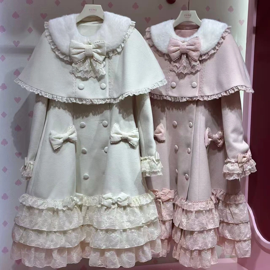 仲夏物语玻璃纸之夜可拆卸斗篷大衣Lolita外套