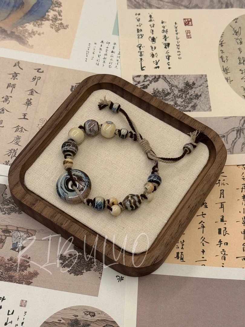 精美陶瓷情侣手串 平安喜乐