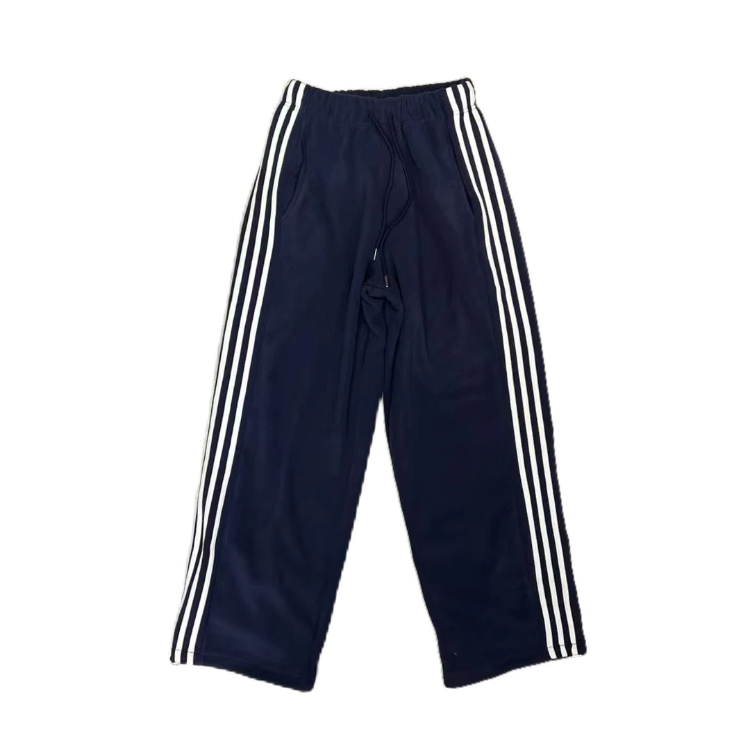 韩版新款侧条秋冬休闲风直筒裤