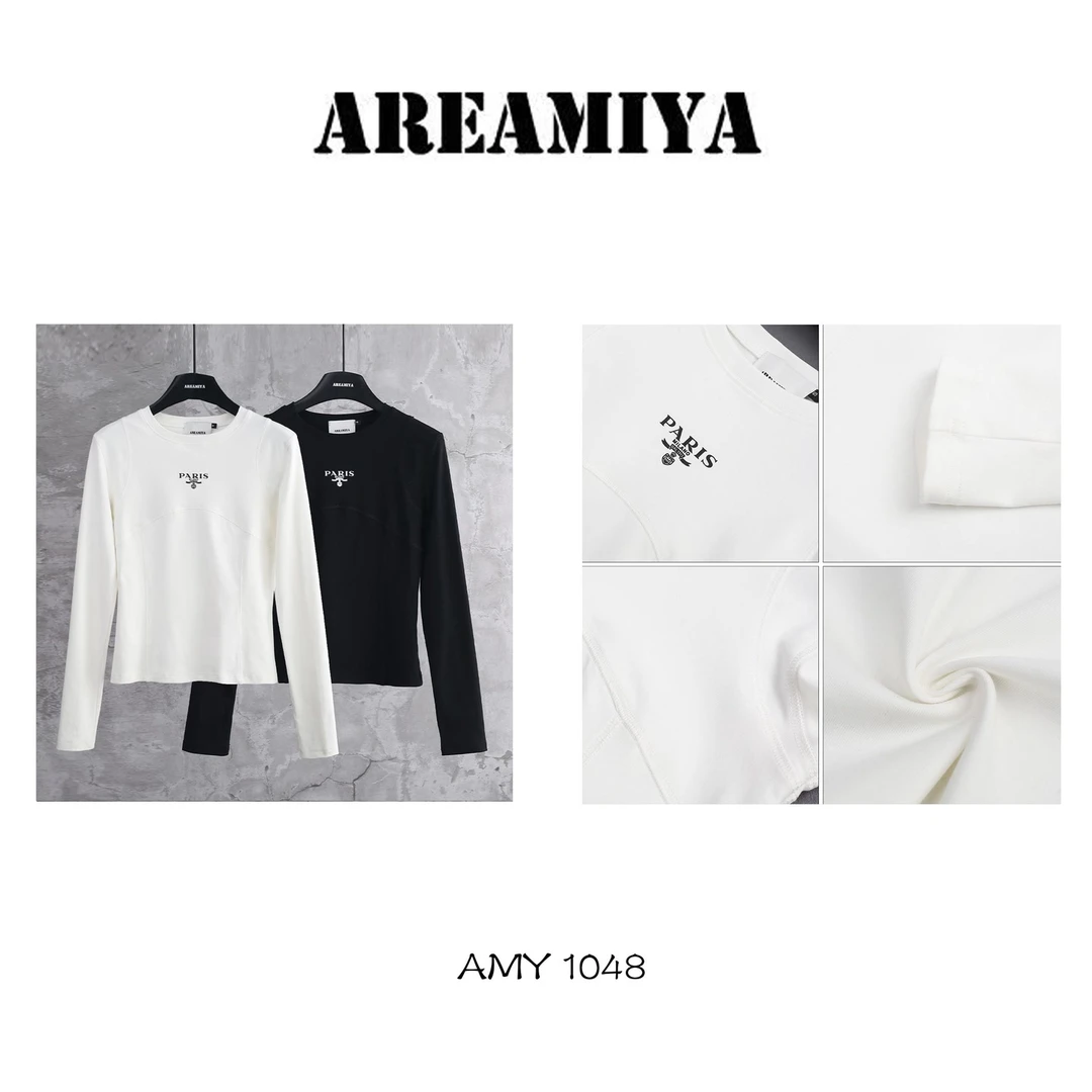 【鑫燃Kiki】简单线条感字母图案印花长袖 AMY1048