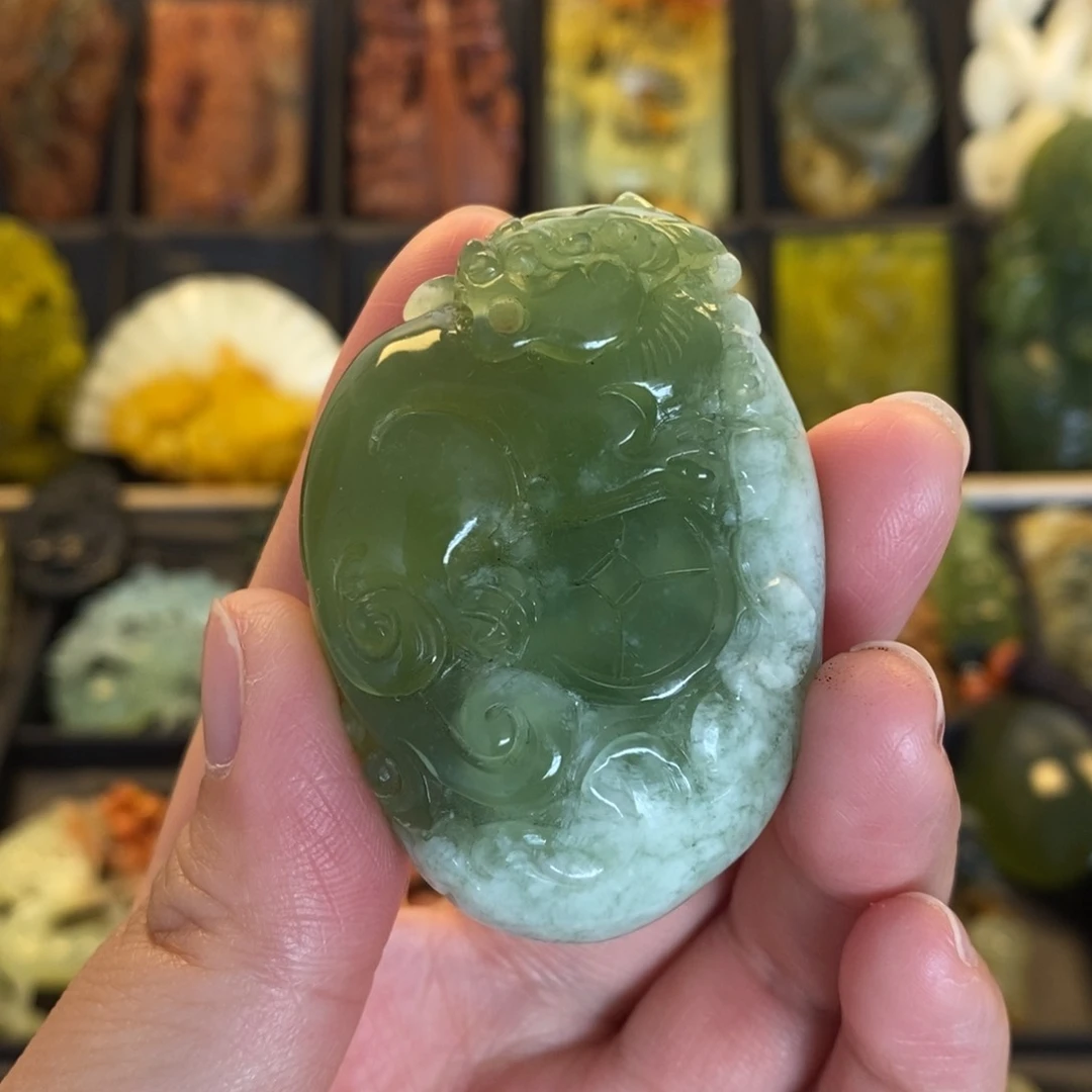 蛇纹石玉合金颈饰