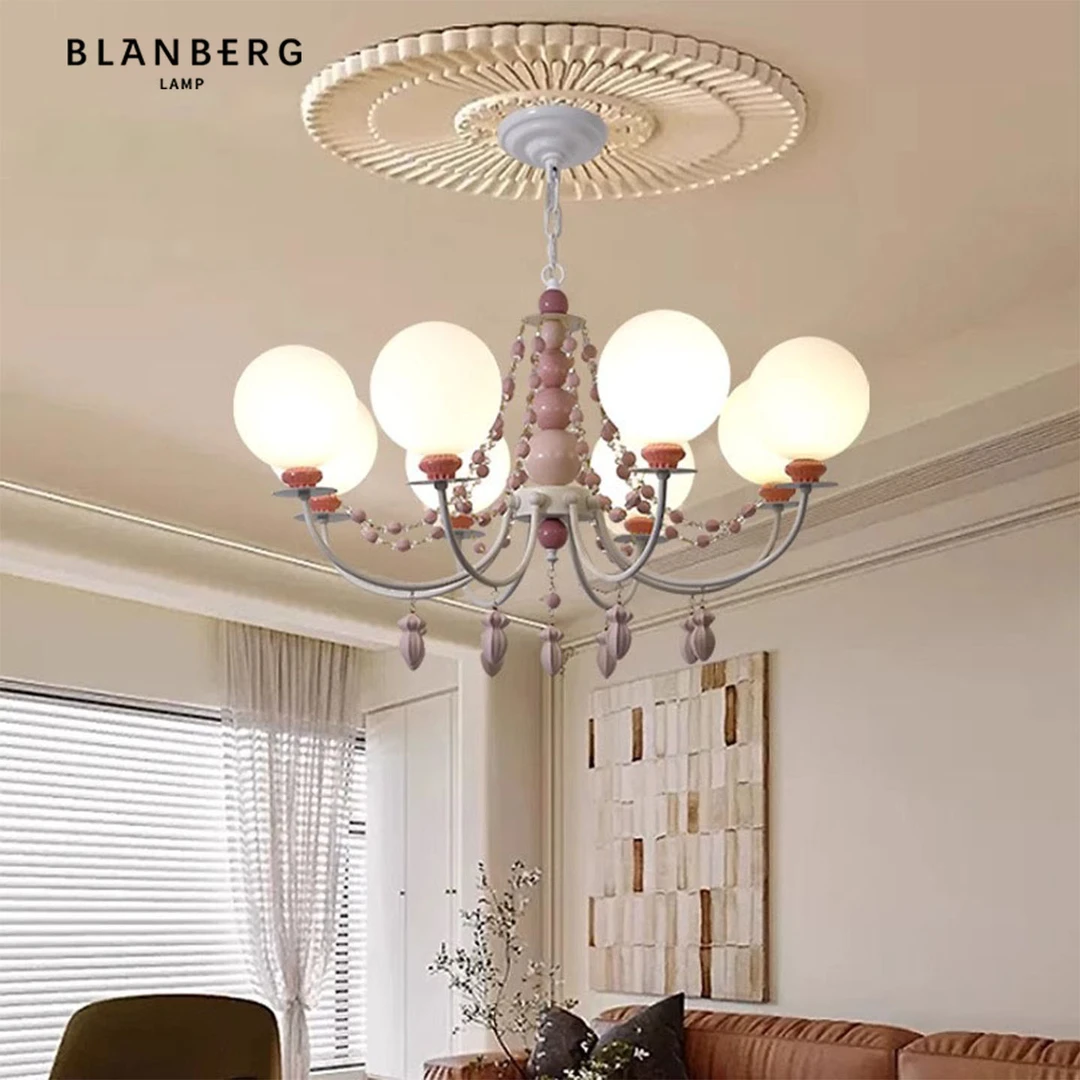 魔豆吊灯法式奶油风温馨浪漫大厅主灯新款中古风高级感设计客厅灯