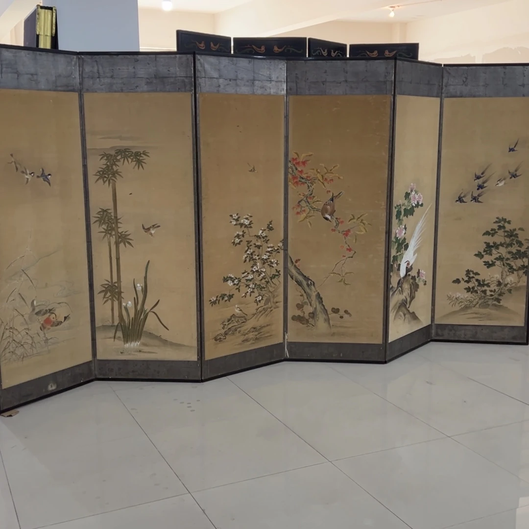 绘画屏风框画茶空间设计