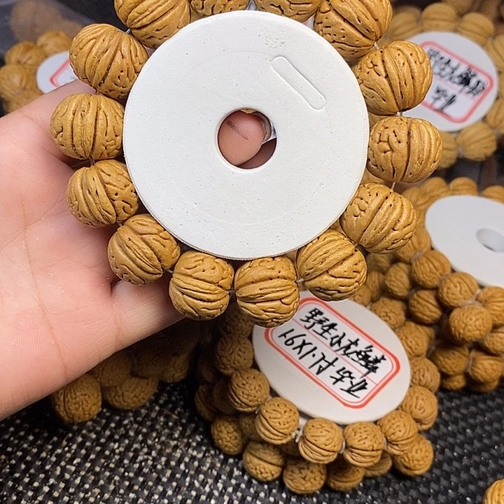 ****旧手串桃核国核滚象21