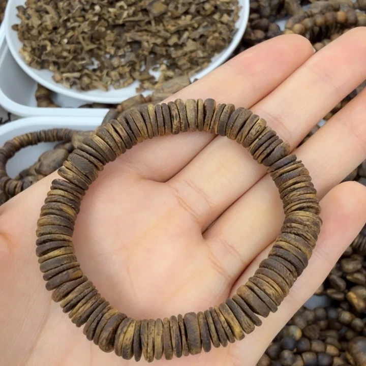 手串沉香乌生圆叶药片淳化老料单圈高油