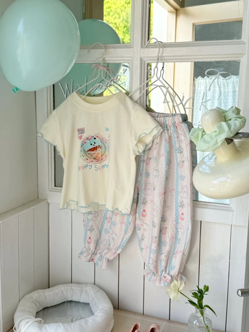 XM-758-儿童百搭洋气时尚款冰激凌木耳边袖口短袖T （夏款）