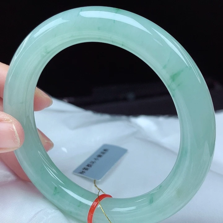 翡翠未镶嵌手镯58圆条4994