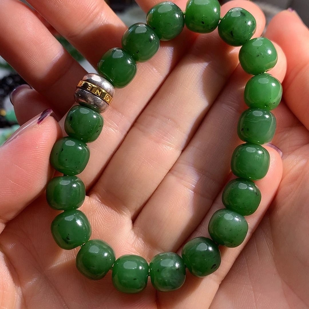 和田玉（碧玉）未镶嵌手串碧玉手串