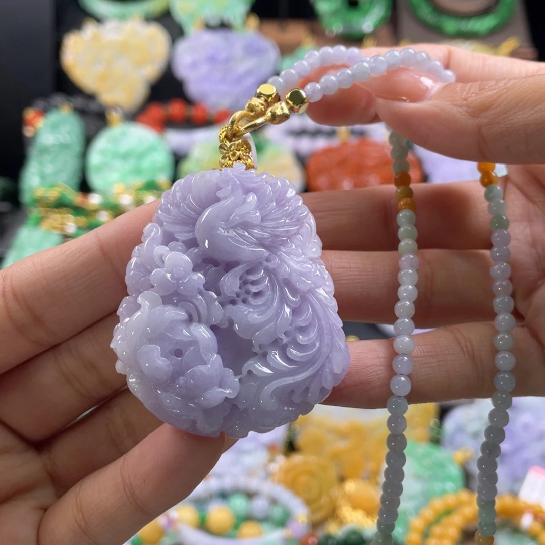 翡翠未镶嵌颈饰代编织