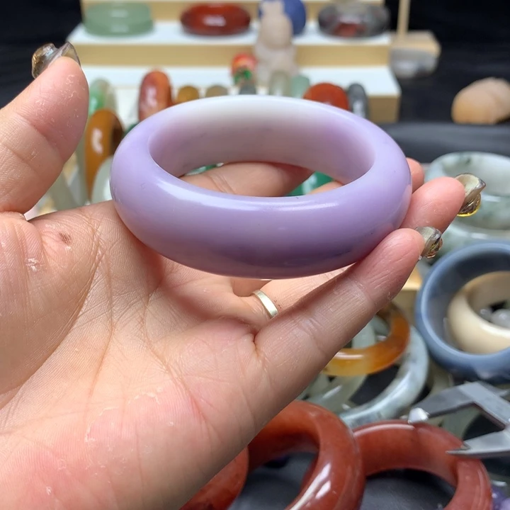 未镶嵌手镯石英质玉花****来