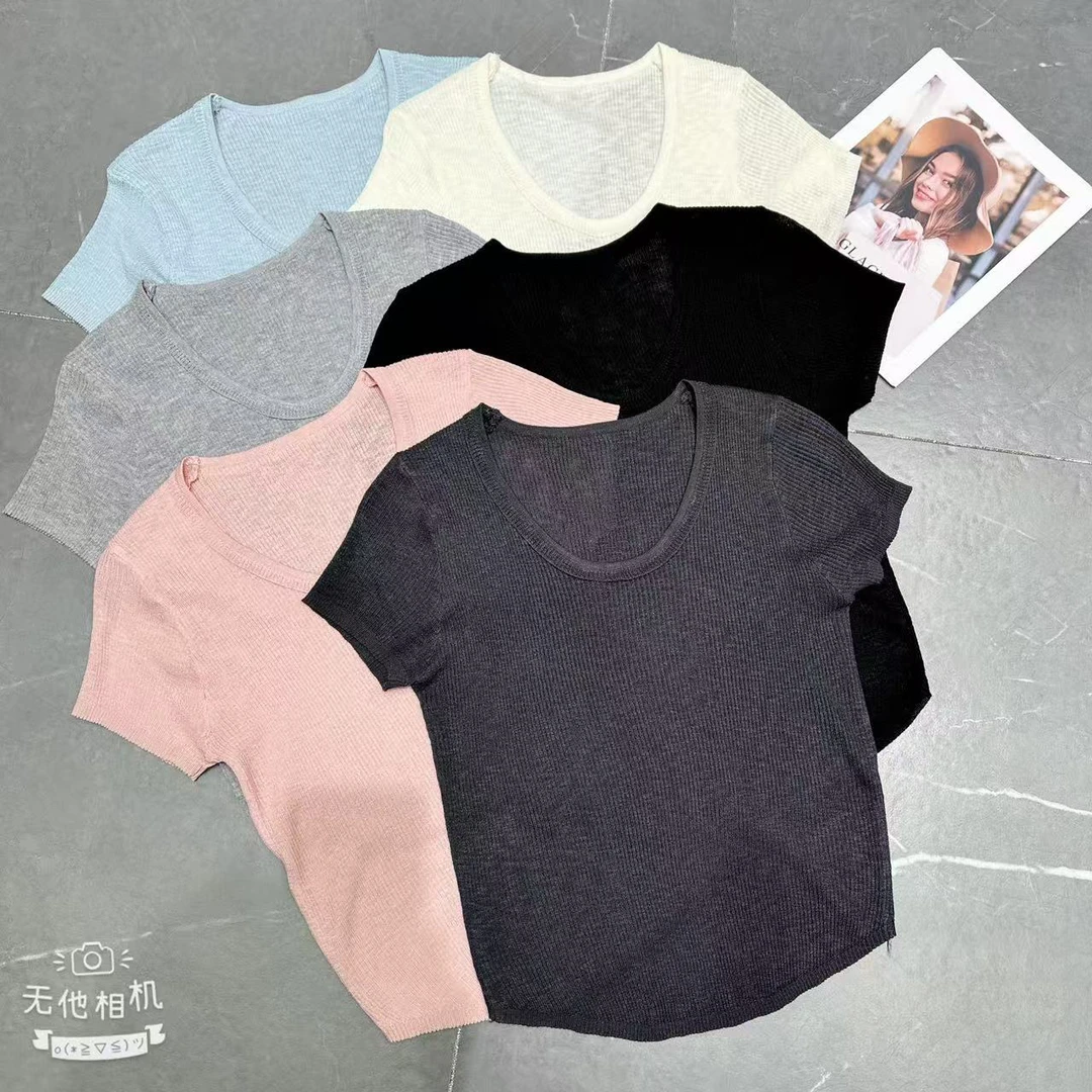 【慕、我们的店】韩系简约百搭针织短袖