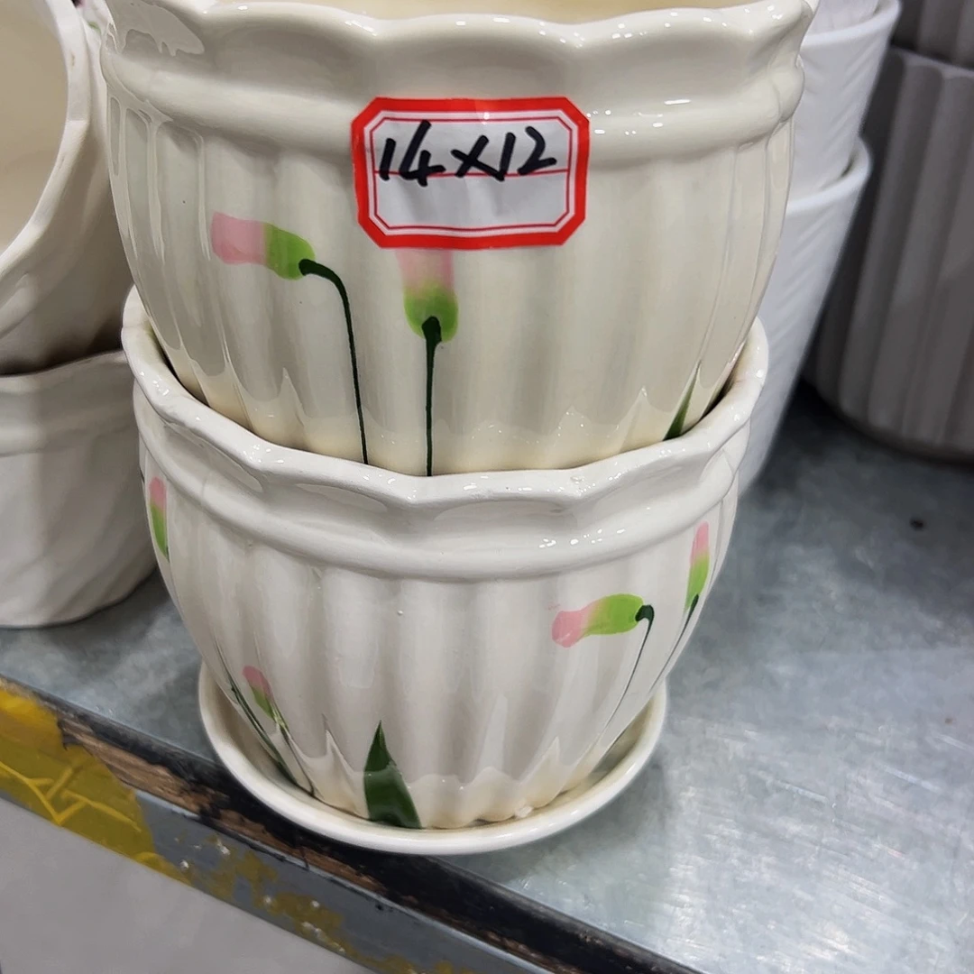 外贸尾单陶瓷花盆凑单10米包邮