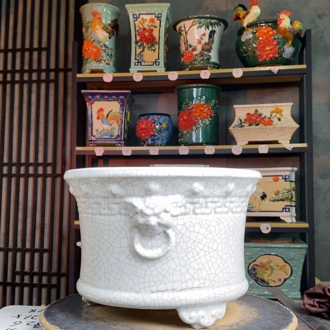 笨***孩37瑕疵白冰圆盆不退不换