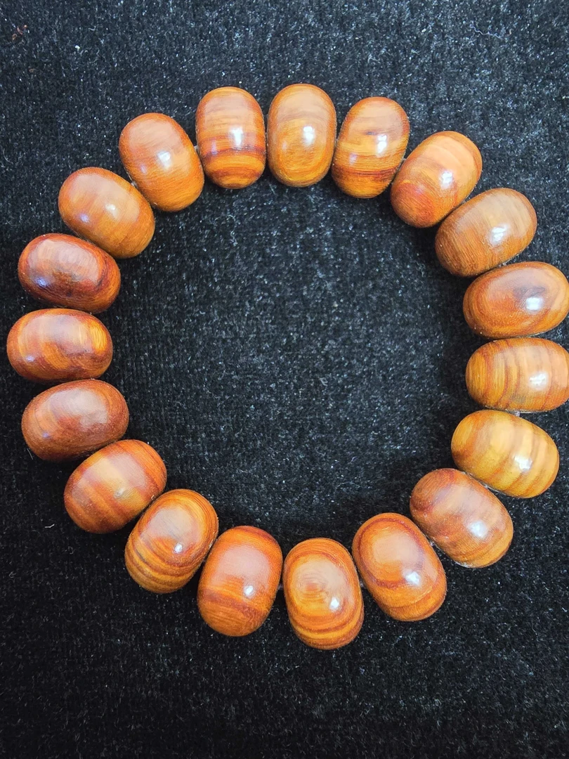 草花梨算盘桶珠15手串