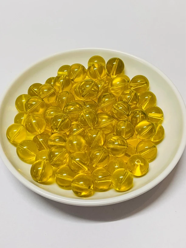 琥珀散珠 蓝珀A907  12MM 10颗（赠弹力绳）