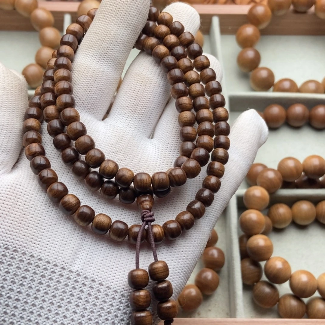 l***F檀香木手串/手链6.7 老山檀香沉奶香念珠