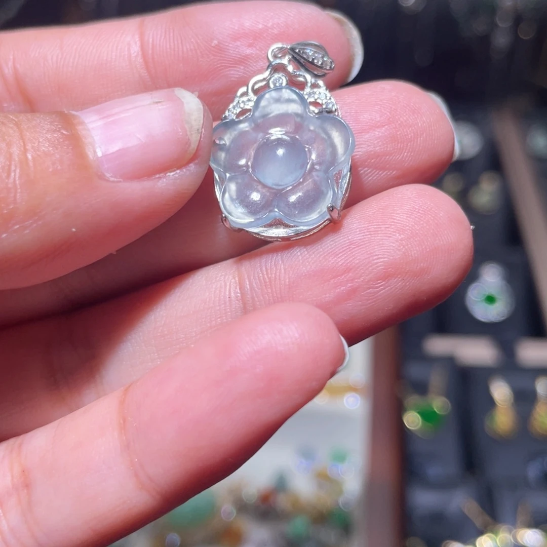翡翠银S925镶嵌颈饰