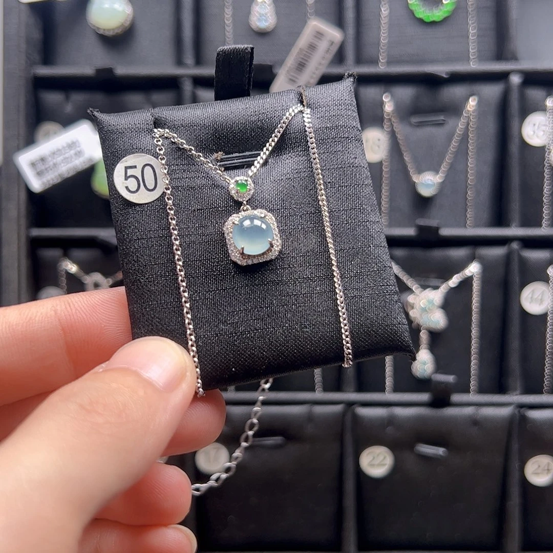 翡翠银S925镶嵌手链