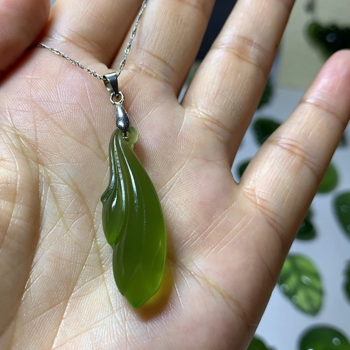 岫玉银S925镶嵌颈饰吊坠