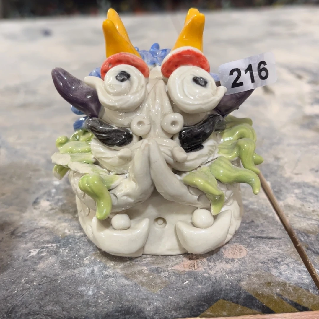 摆件纯手工抽象陶瓷摆件微瑕216