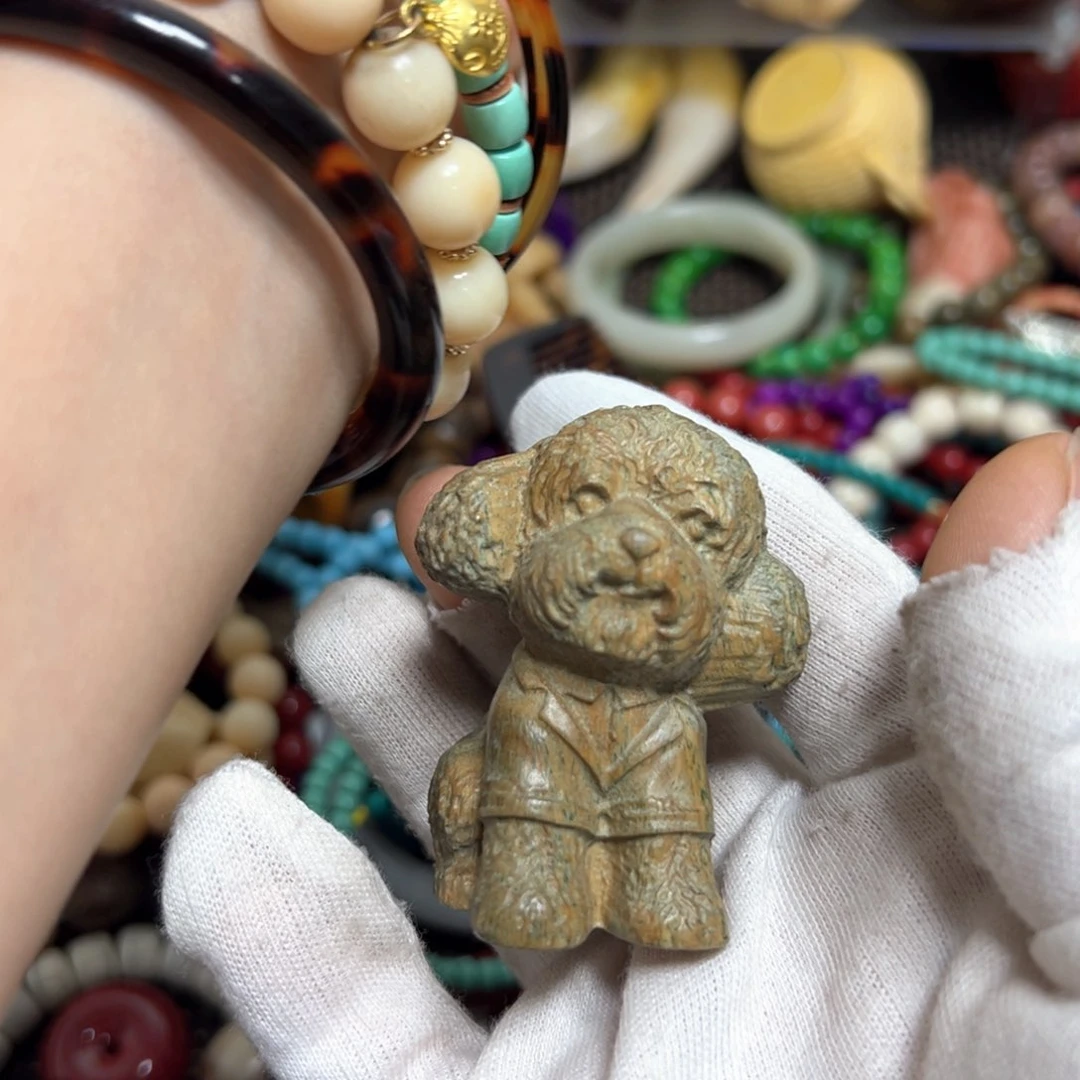 非洲檀香无事牌手把件