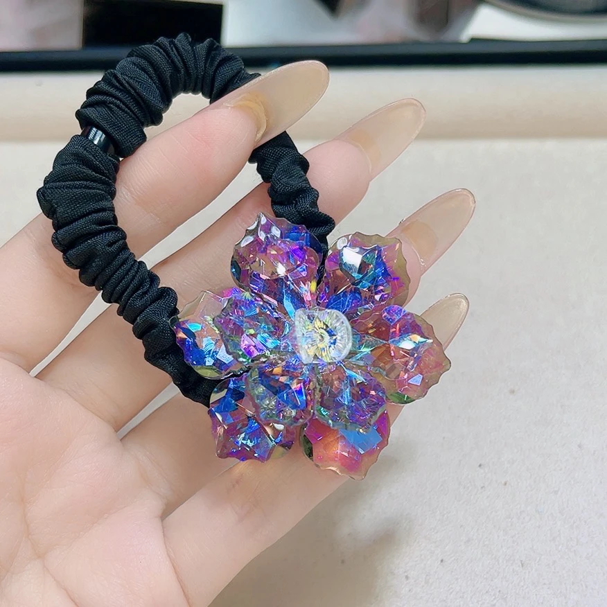 79超美手工幻彩透紫发绳