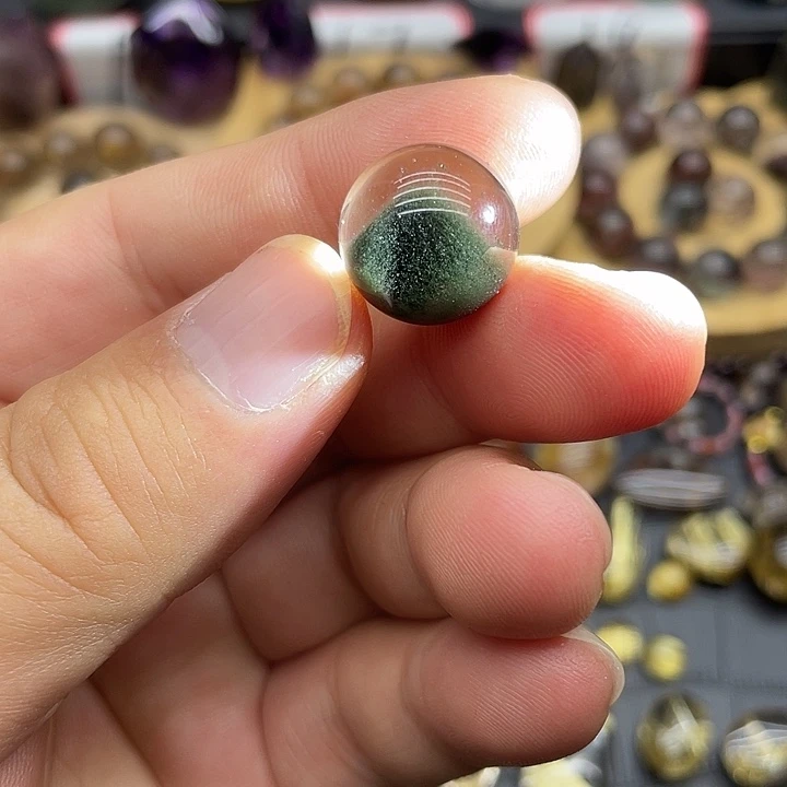 颈饰绿水晶未镶嵌绿幽灵金字塔16mm