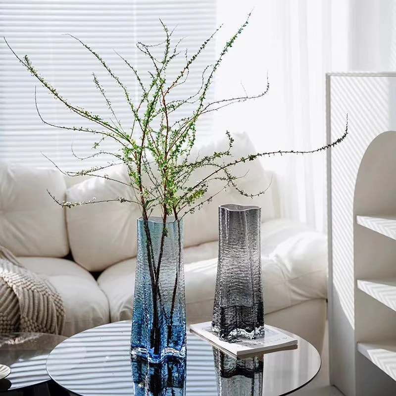 现代简约创意透明海星树纹玻璃花瓶桌面水养玫瑰百合客厅插花摆件
