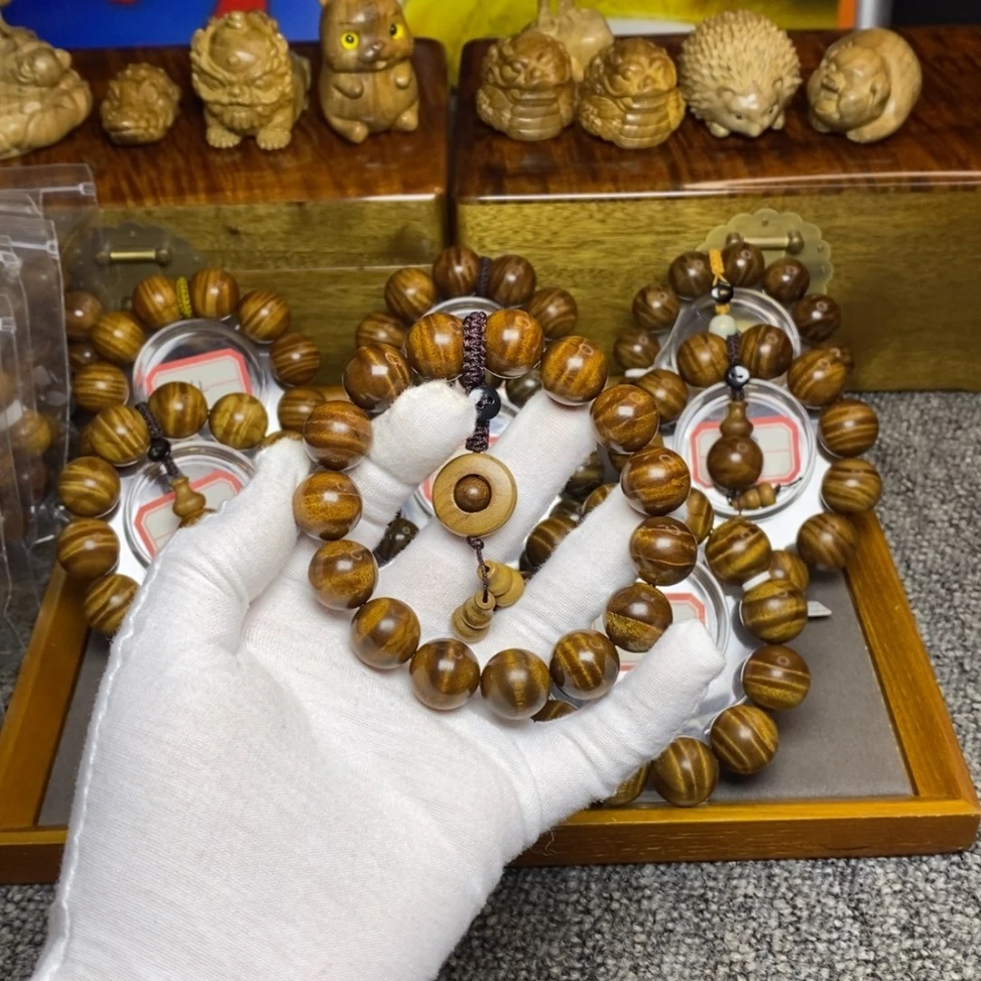 楠木（金丝楠）手串/手链枯木红水波1.5