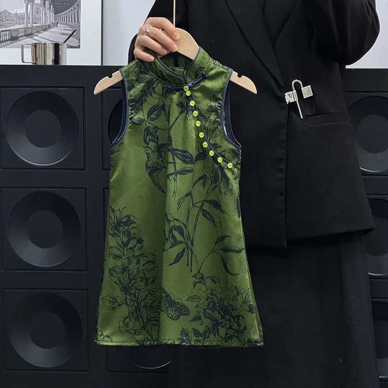 壹妈原创设计2025夏季新款旗袍女童古典改良汉服中国风唐装连衣裙
