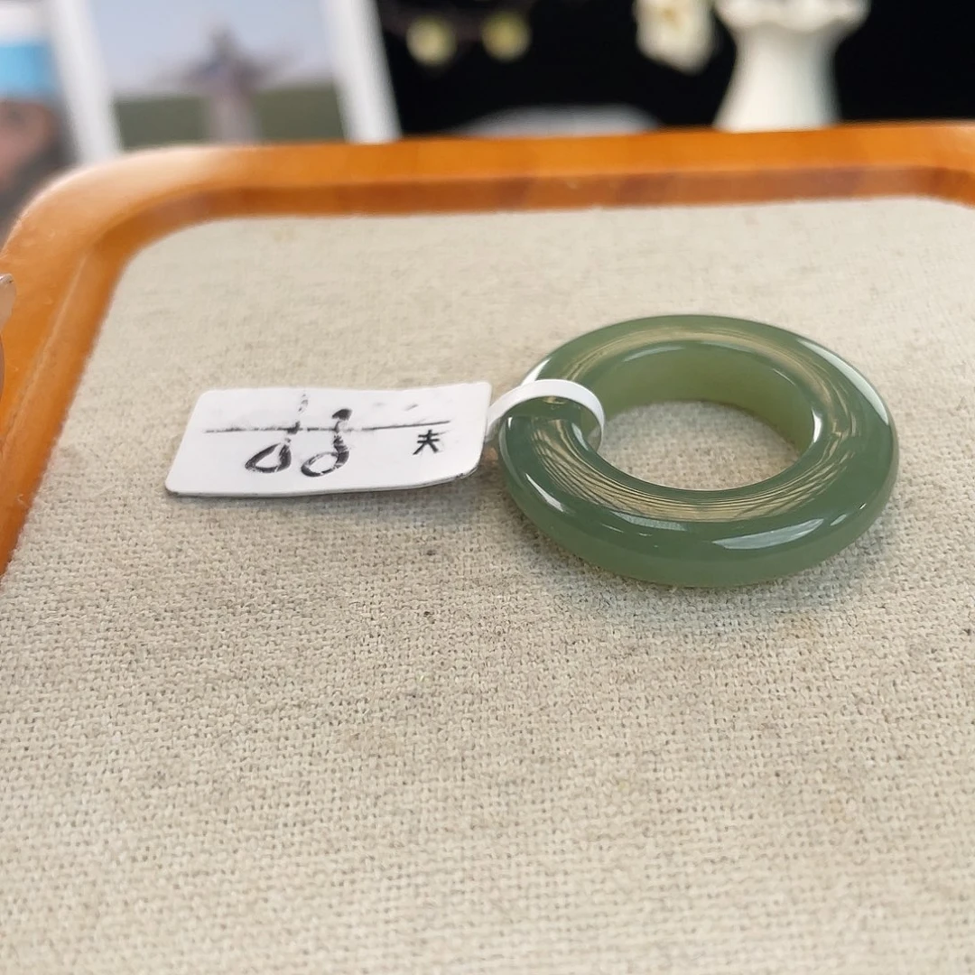 和田玉（糖玉）未镶嵌戒指Y35甜甜圈17.5不退换