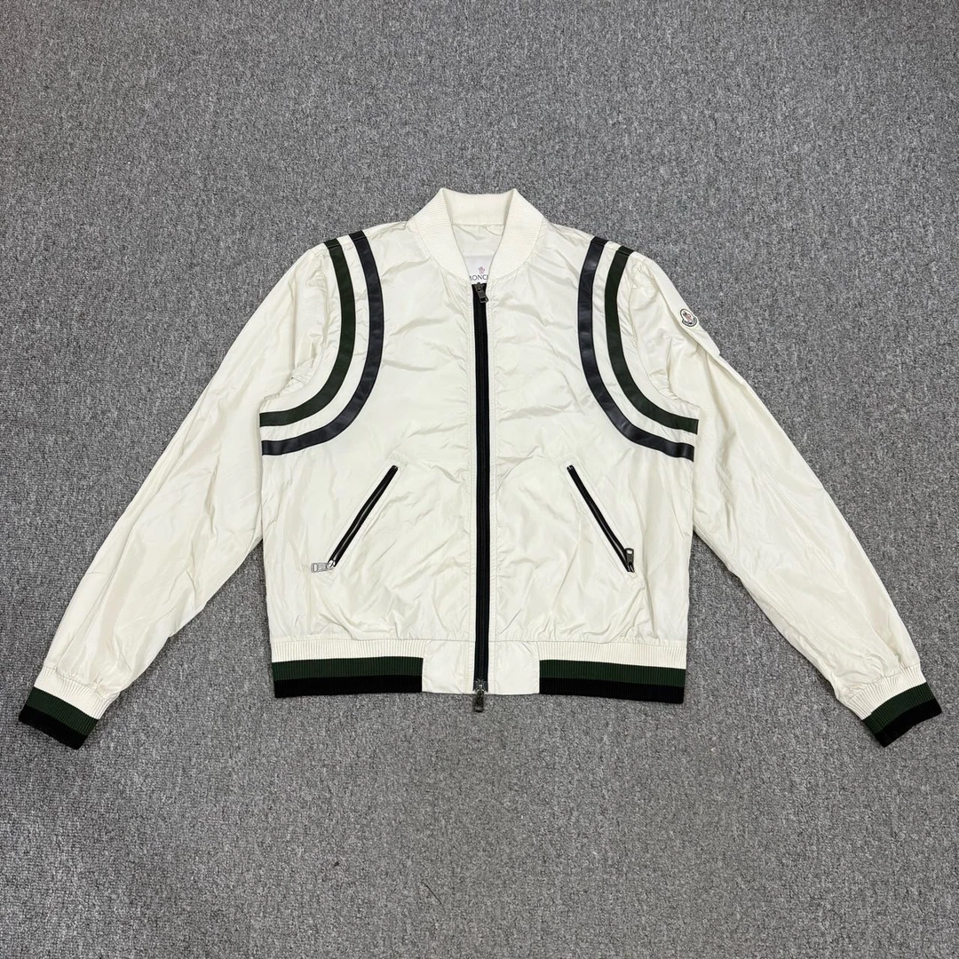 99新 MONCLER 13327784 Moncler蒙口 白色飞行员夹克外套 3码99新