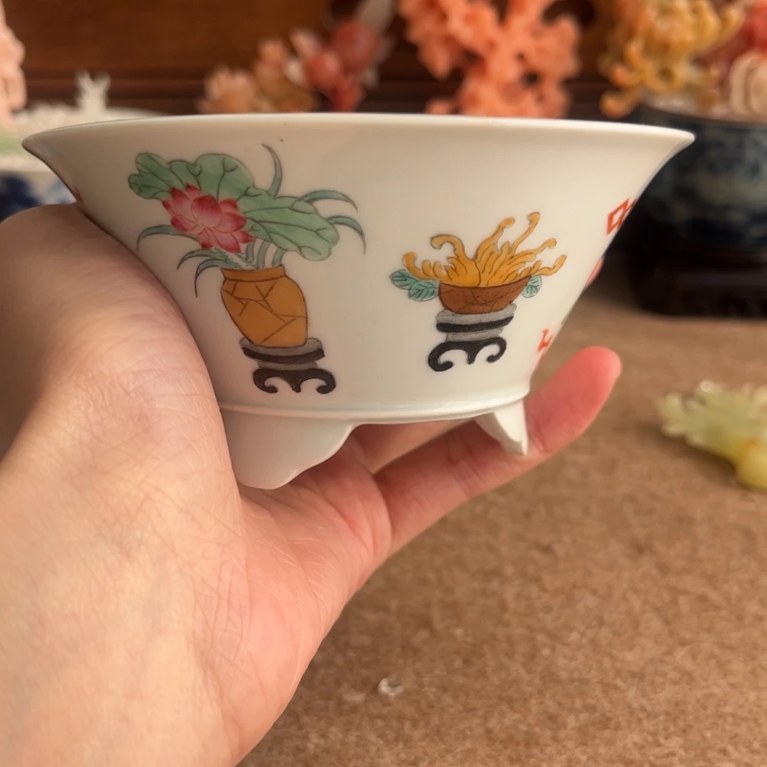 云****昌化石印石斗笠花盆1